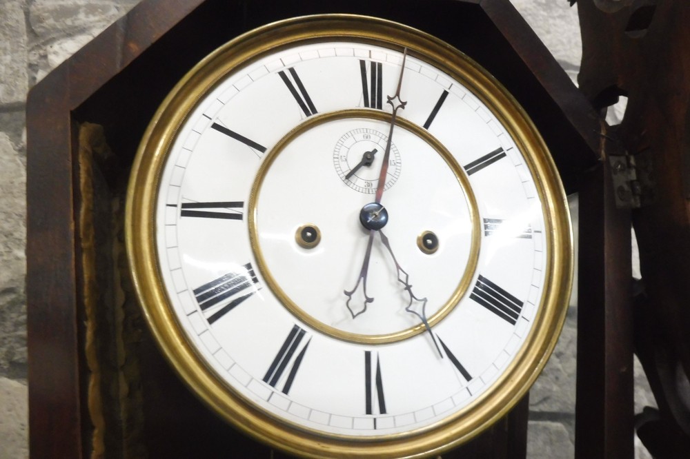 Antique German Wall Clock Black Forest Schwarzwalder Clock Regulator