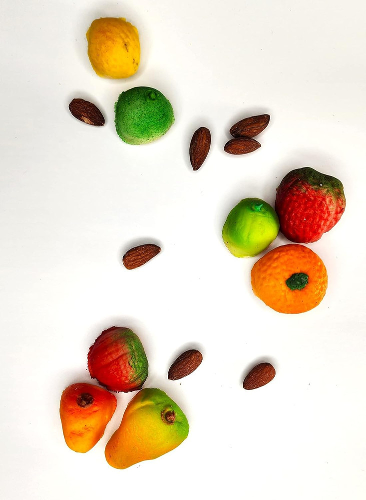 Assorted Marzipan Fruit - 9 Pieces (4 Oz)