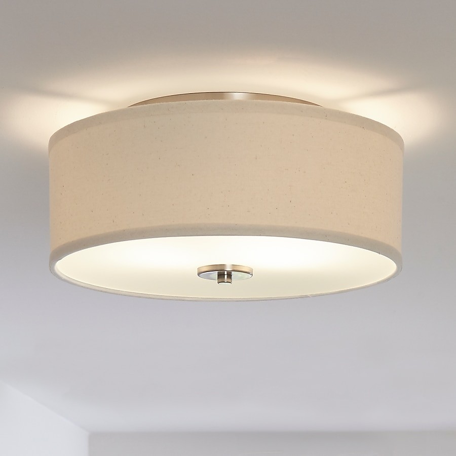 Progress Lighting Inspire 13 in. 2-Light Brushed Nickel Kitchen Ceiling Light