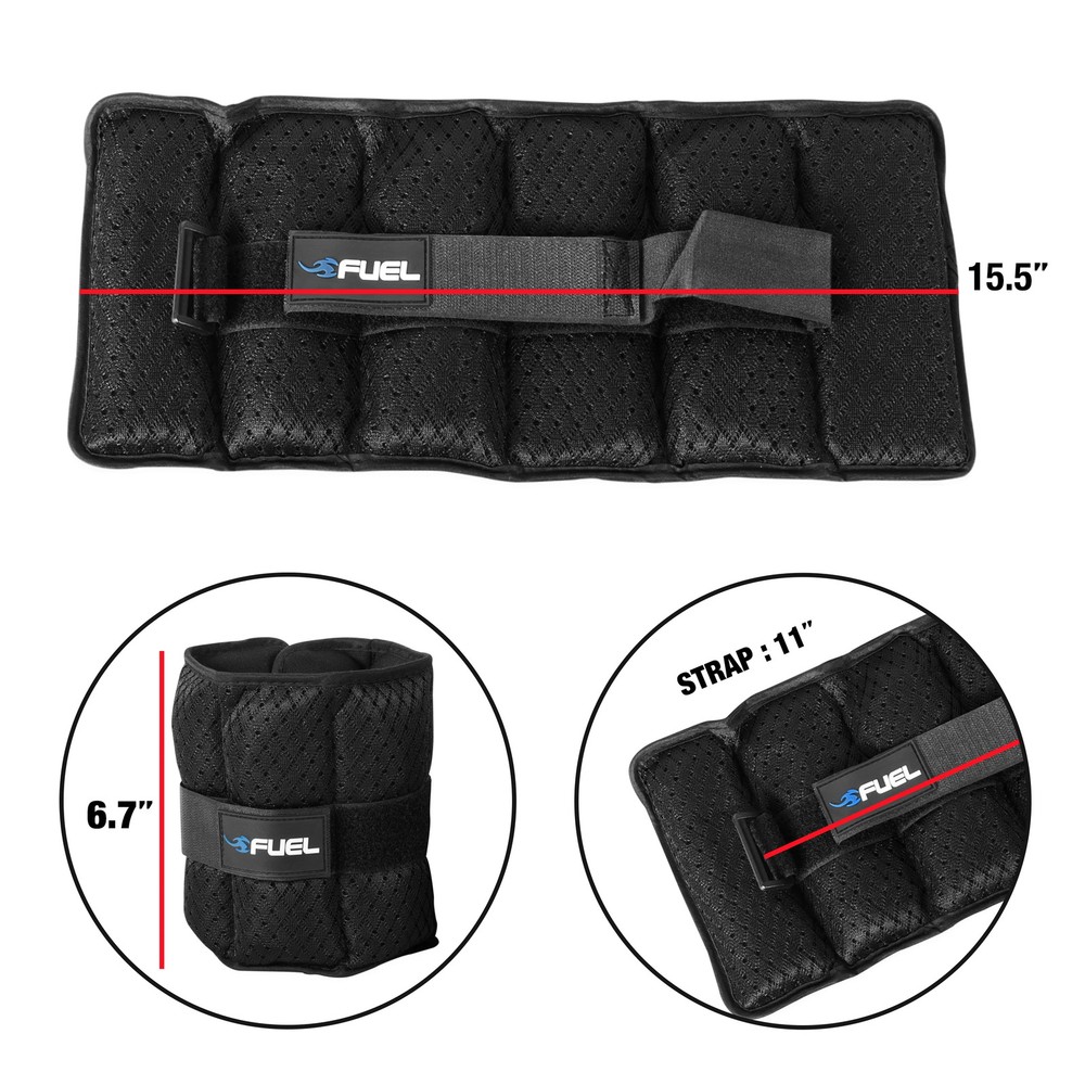 Fuel Pureformance Adjustable Wrist Ankle Weights 5lb Pair