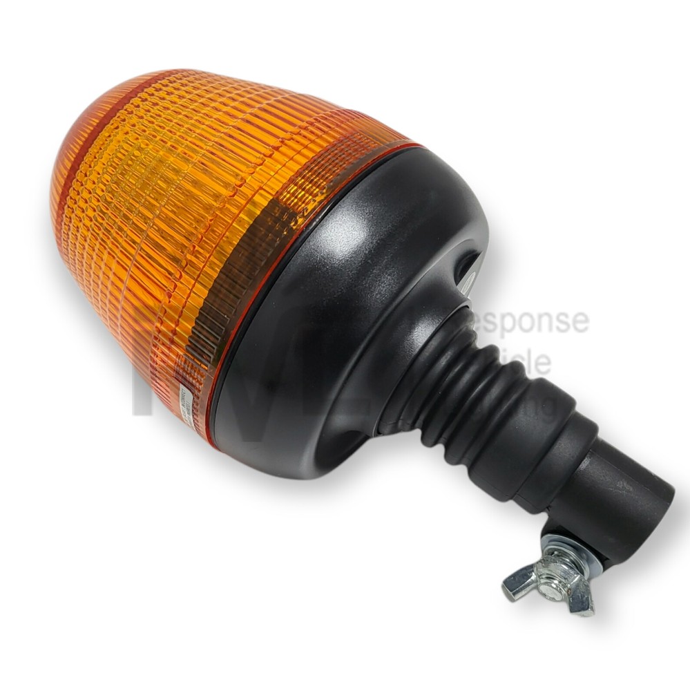 LED Rotating Flashing Amber Beacon Flexible DIN Pole Mount Tractor Warning Light