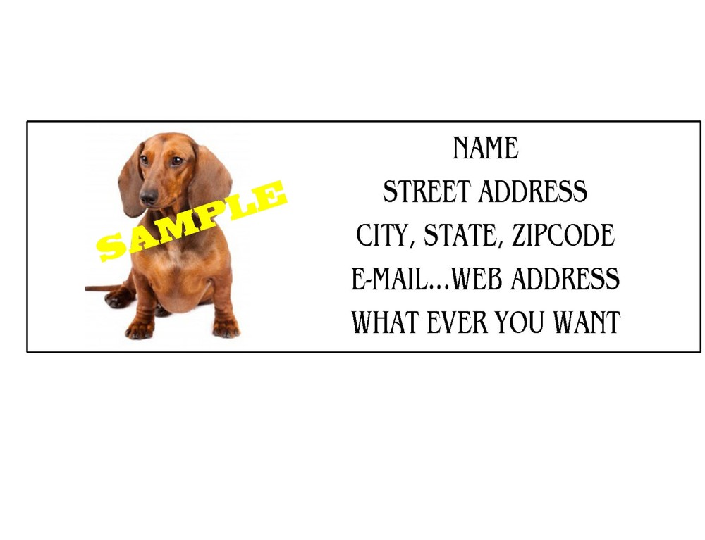 DACHSHUND  ADDRESS LABELS COOL!!! #1
