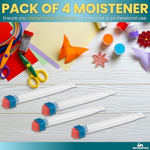 Envelope Moistener, Stamp Moistener, Envelope Sealer Sponge, 4 Pack