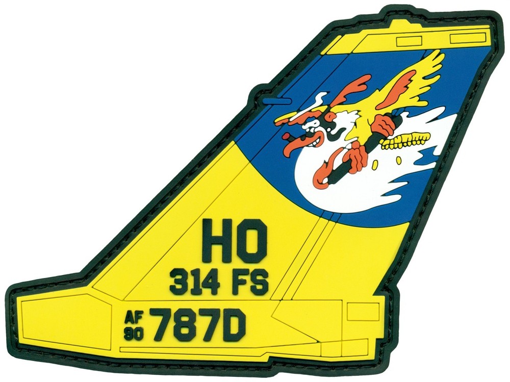 USAF 314th FIGHTER SQUADRON – F-16 90-0787 TAIL PATCH