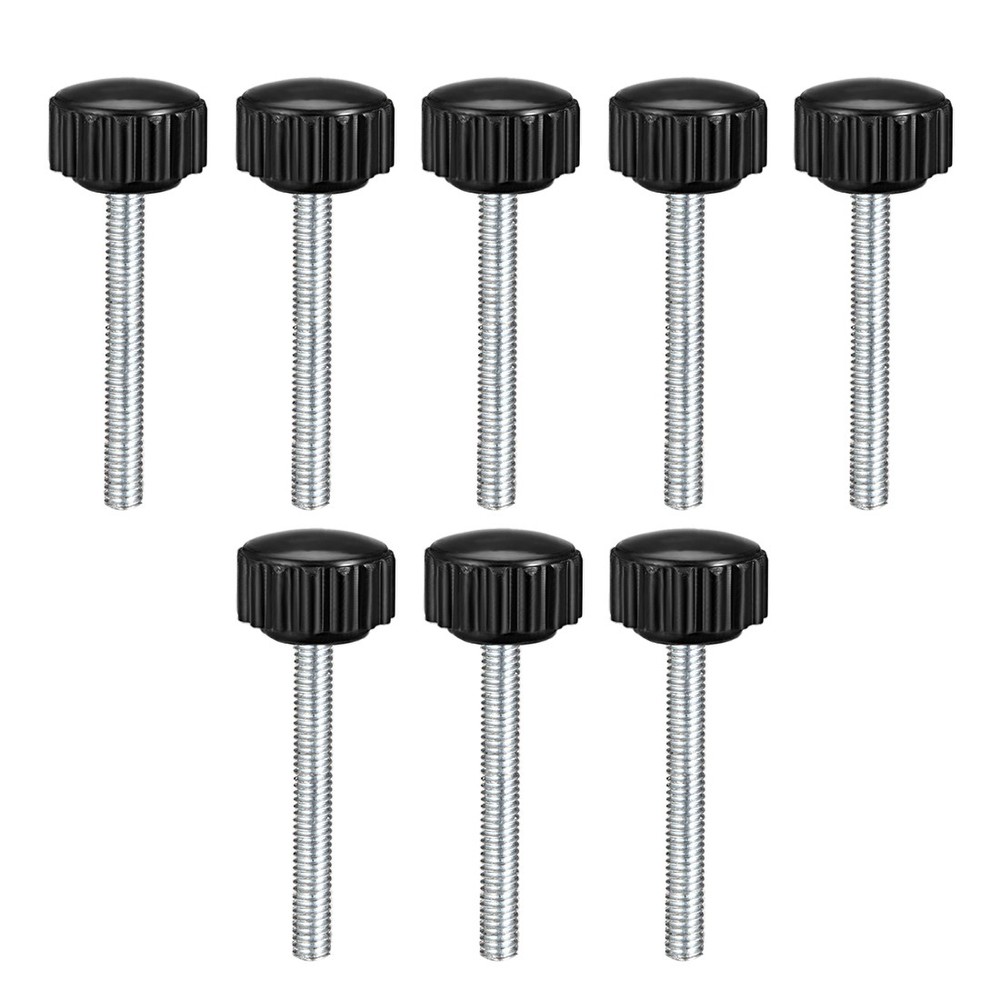 8pcs M4 x 35mm Male Thread Knurled Clamping Knobs Grip Thumb Screw on Type