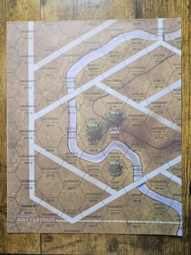 Classic Battletech 2003 Map Set Compilation #1 - 22 Total Maps (Missing Two) VG