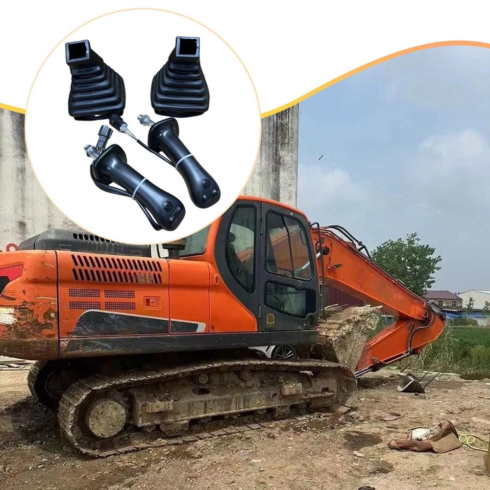 2Pcs Excavator Joystick Handle Component Attachment with Protective Sleeve