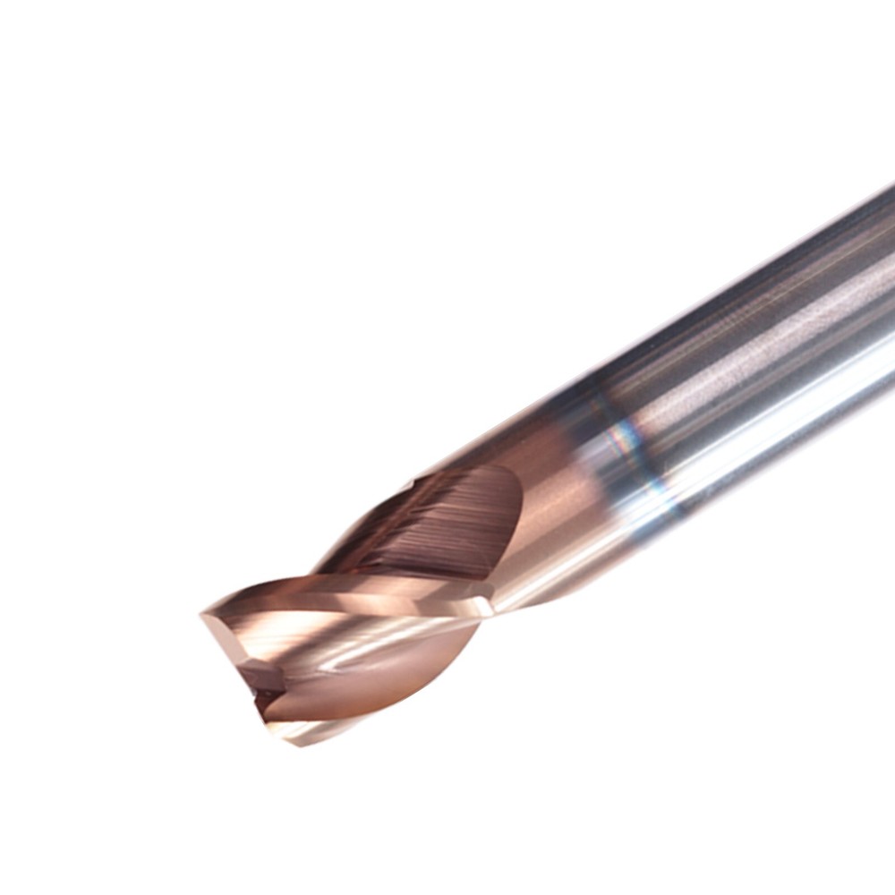3 Flute 3/8" x 1/2" x2" Variable Helix Solid Carbide End Mill - ALCrN Coated