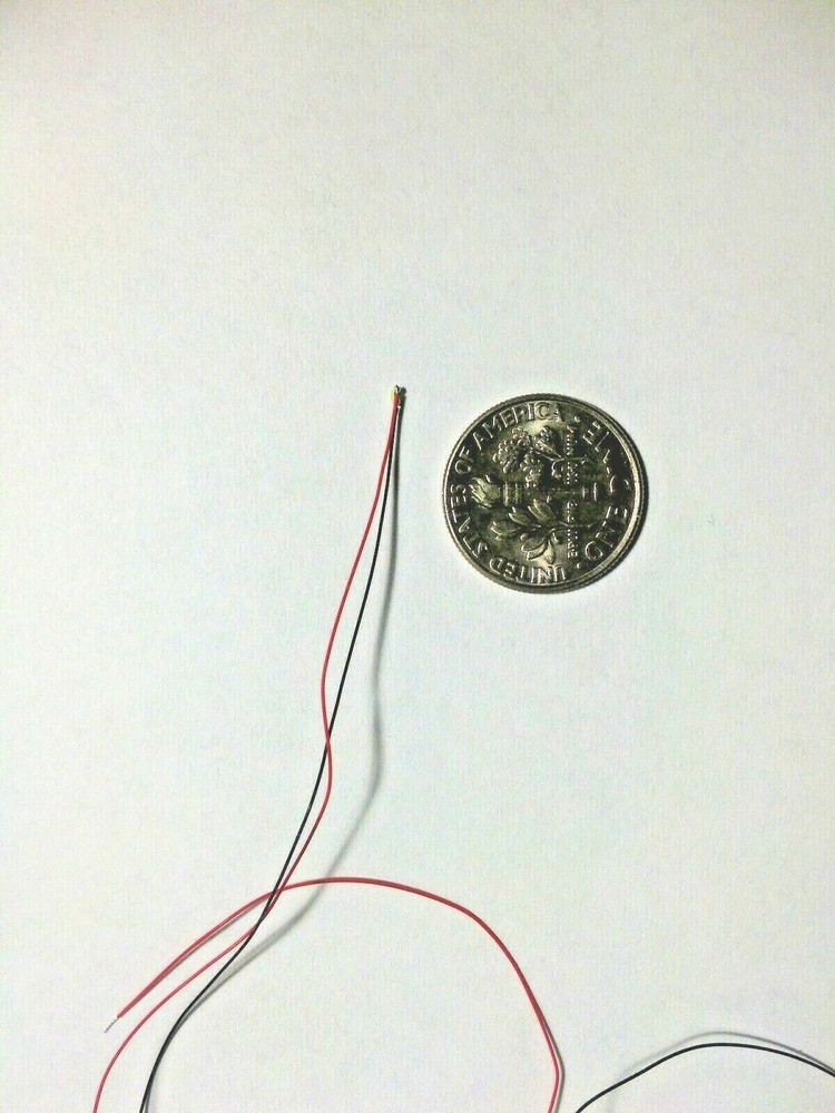 FIVE VERY TINY 0603 BRIGHT WHITE SMD LEDs WITH 7 INCH PRE-WIRED LEADS
