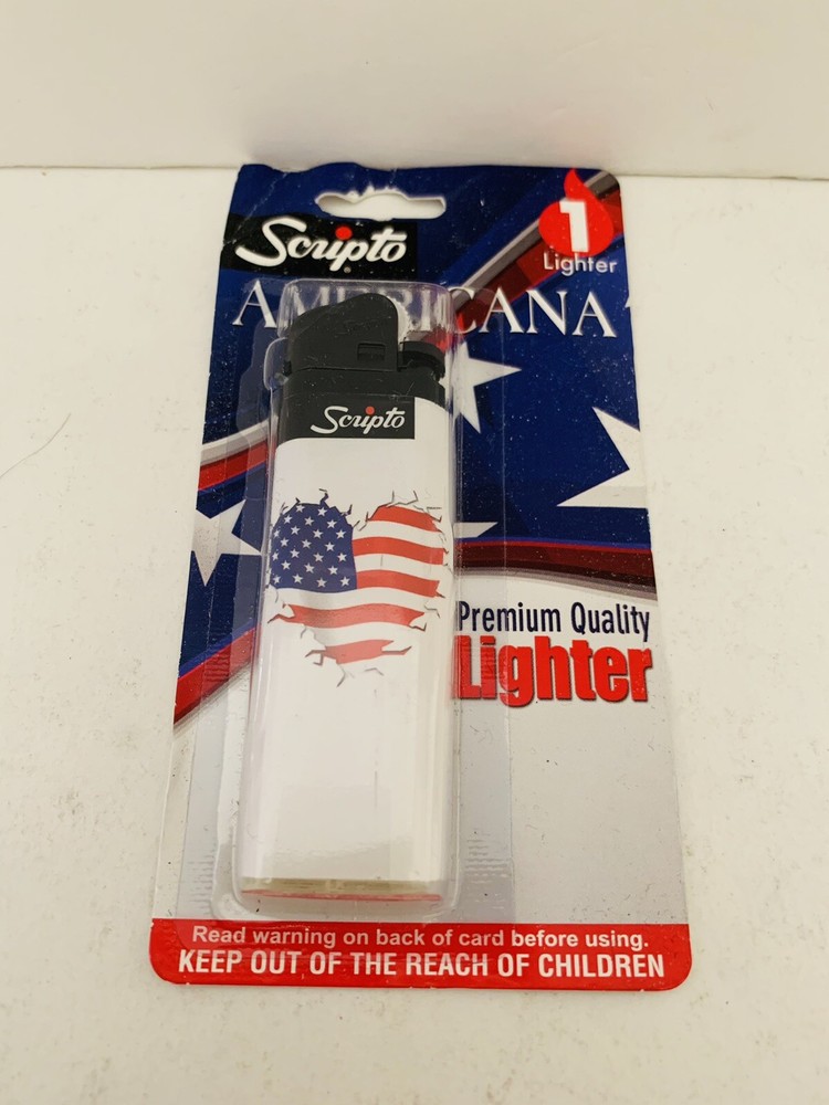 Scripto Americana Premium Quality Lighter *American Flag Heart Design*