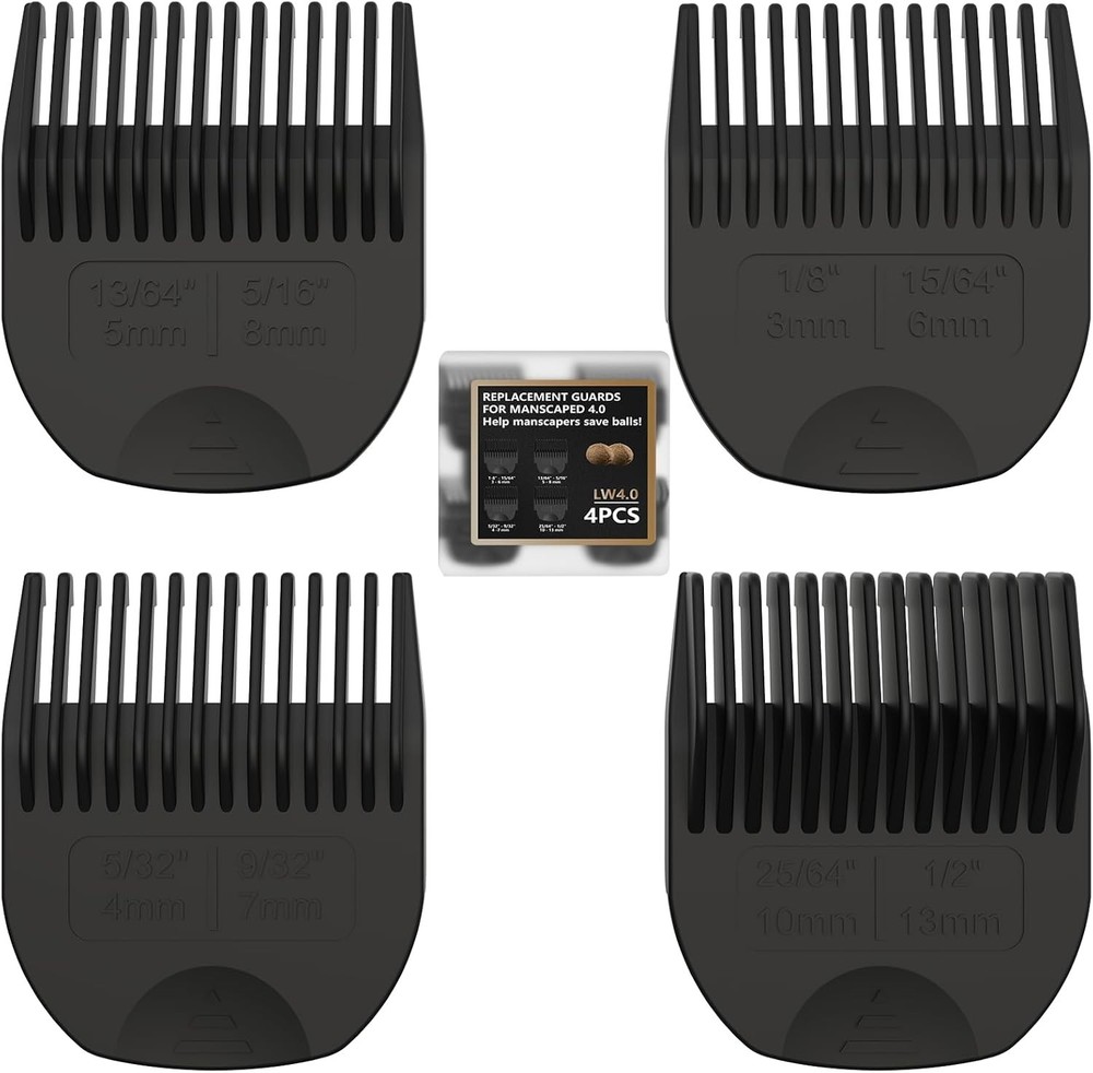 Guards for Manscaped 4.0, Cutting Guides Comb Replacement (4-Pack)