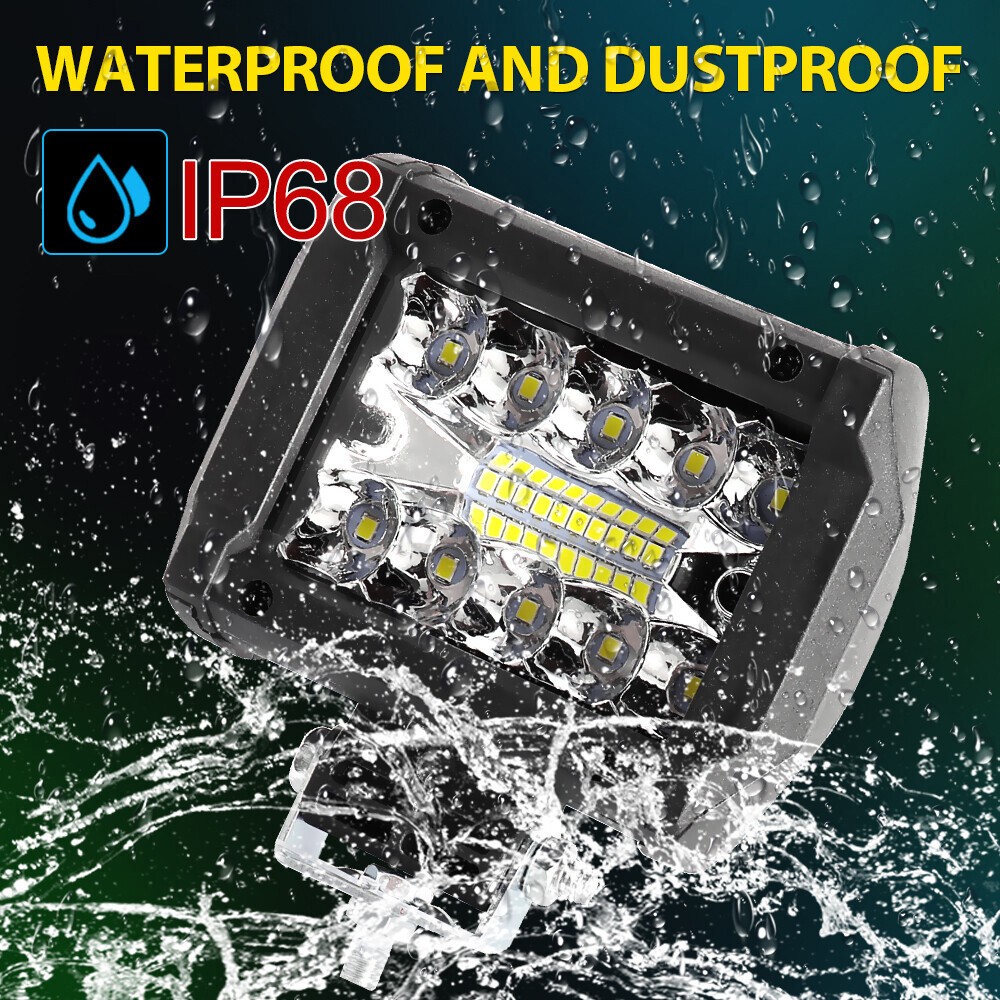 Pair 4" 30000LM LED Work Light Bar Spot Pods Fog Lamp Offroad Driving Truck ATV