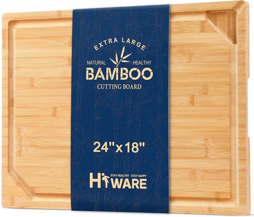 24 x 18 Extra Large Bamboo Serving Boards for Kitc