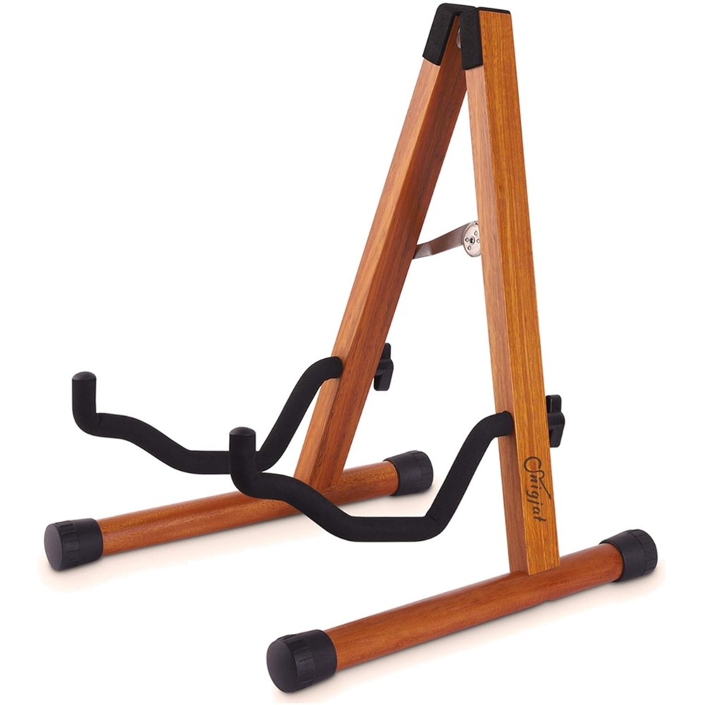 Folding Rosewood Guitar Stand - Lightweight & Versatile for Multiple Instruments