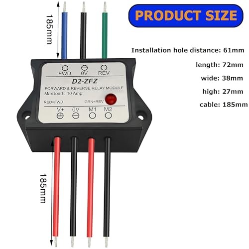 DC12V 10A Forward and Reverse Relay Module,LED Indicator Plug-and-Play,for