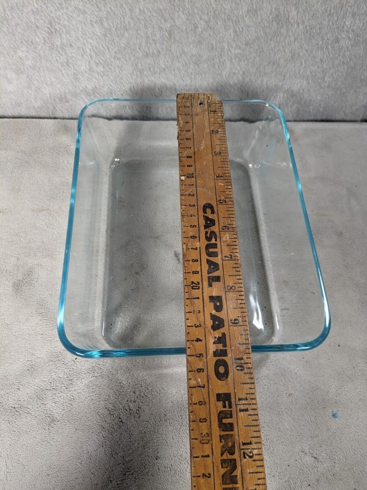 Pyrex Rectangular Food Storage Container Clear Glass 2.75Qt - No Lid