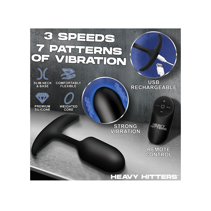 Heavy Hitters Vibrating Weighted Silicone Anal Plug