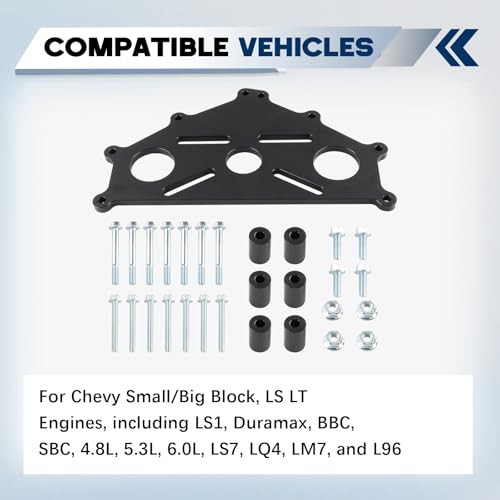 Engine Safe Stand Adapter Plate Compatible with Chevy LS LT Engines -LS1