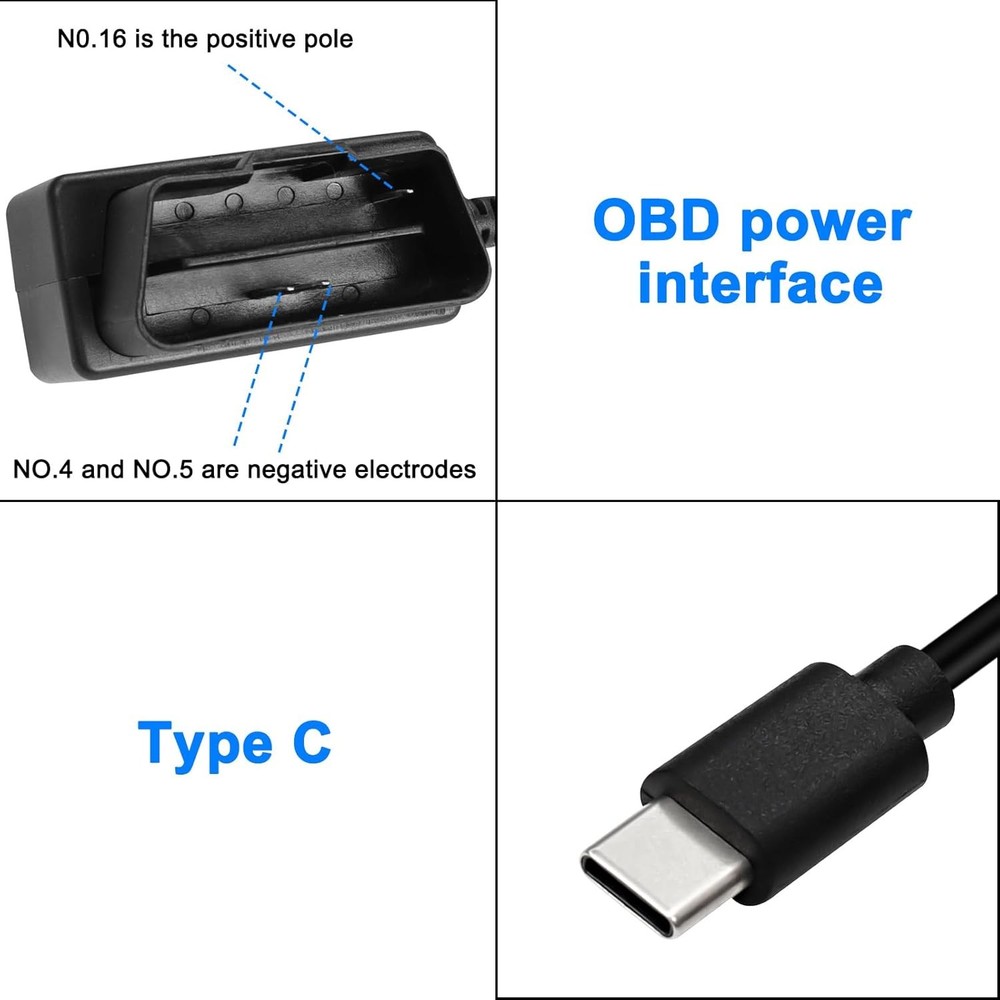 OBD Dash Cam Hardwire Power Cable