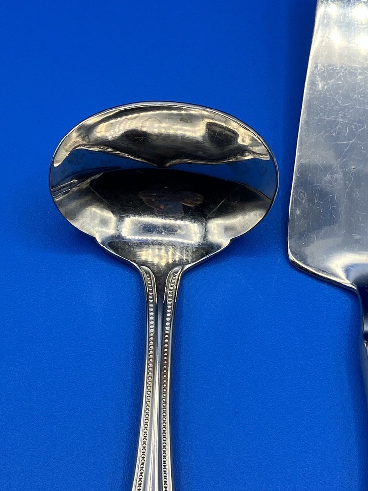 4 Pcs RSVP Beaded Serving Set Flatware cake knife cheese gravy Stainless