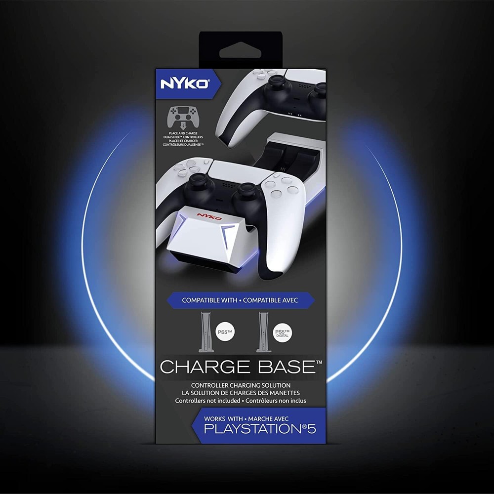 NYKO [ Charge Base Dual ] DualSense Controller Charging Station (PS5) New