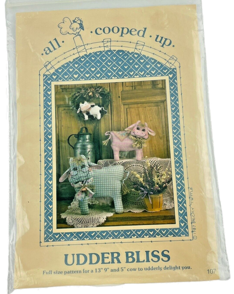 All Cooped Up Sewing PATTERN Udder Bliss Cows Small Medium Large