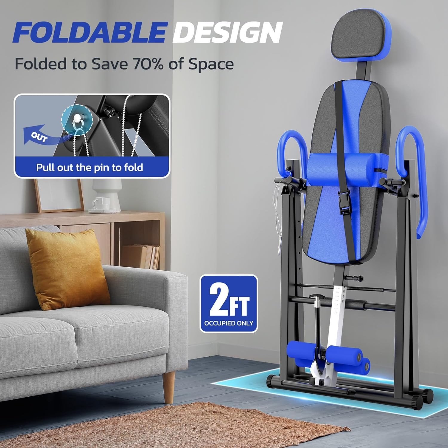 YOLEO Gravity Inversion Table for Back Pain Relief 2026 New Inversion Table W/Lu