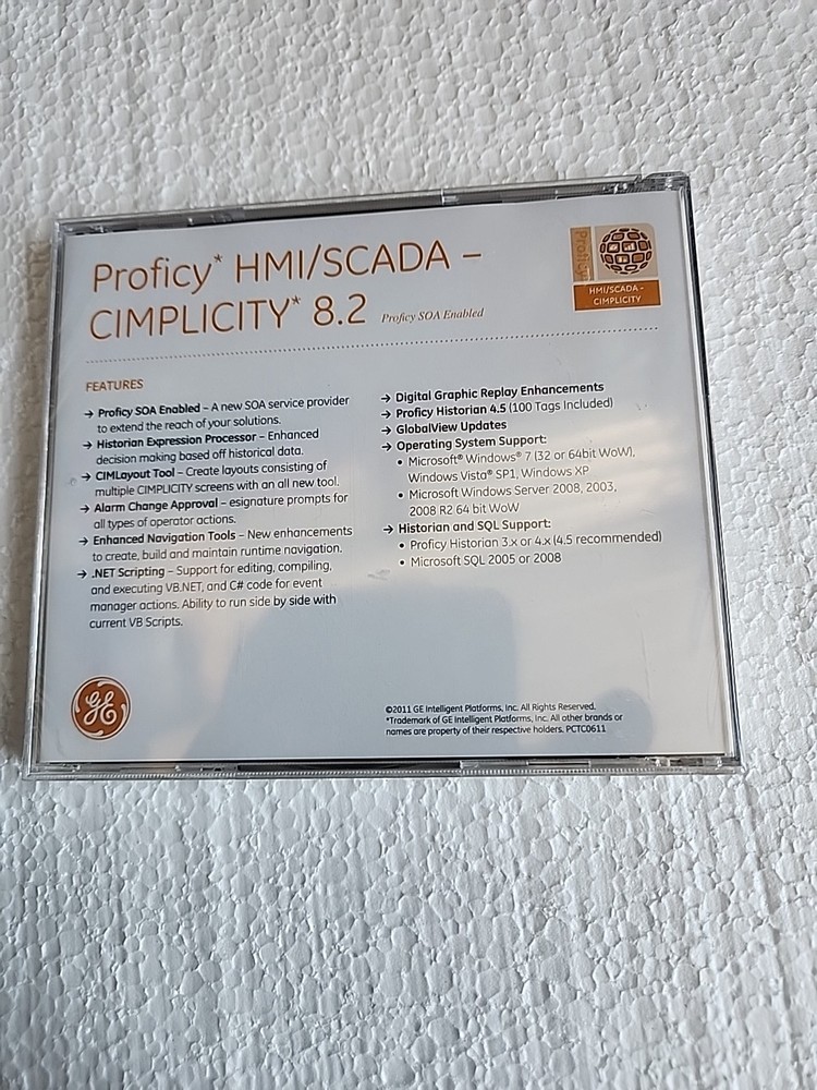 GE PROFICY HMI/SCADA CIMLICITY 8.2 SOFTWARE
