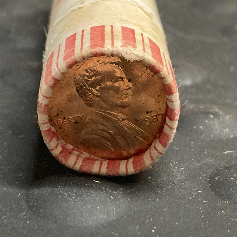 *1987-P Original Wrapped Lincoln Cent Roll*