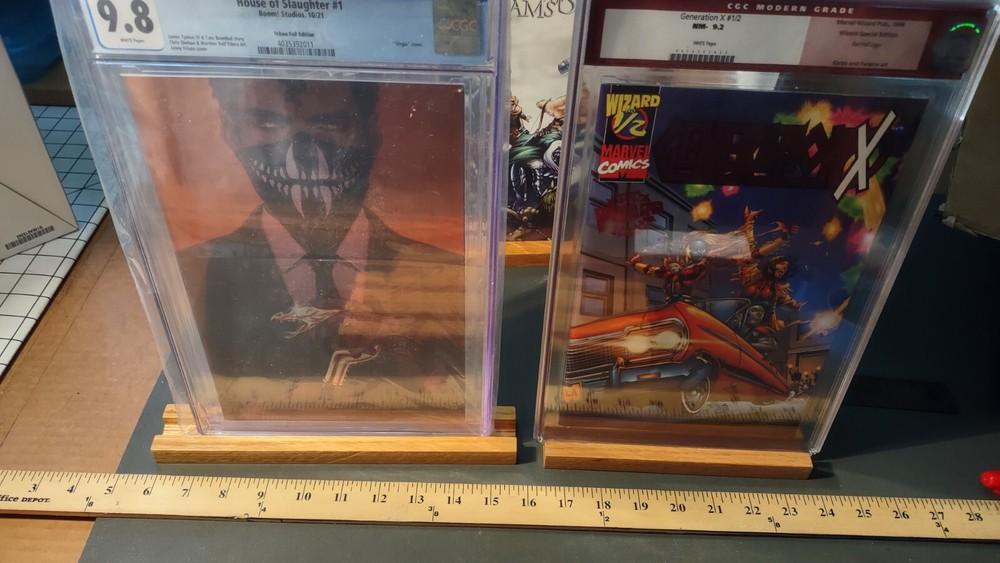 Comic Book Display - Real Wood Wall Mount - Hand Made - GRADED Comics-  Small