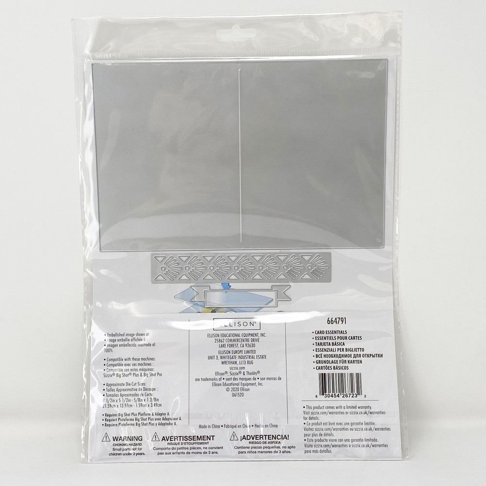 Sizzix Thinlits Plus Card Essentials Cutting Dies Set 664791 NEW