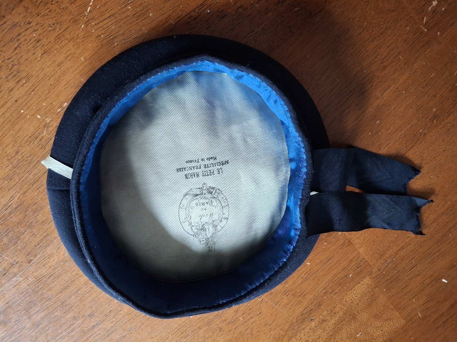 Vintage French Mariners Sailor Cap Hat from Duguay Trouin Paris France Navy