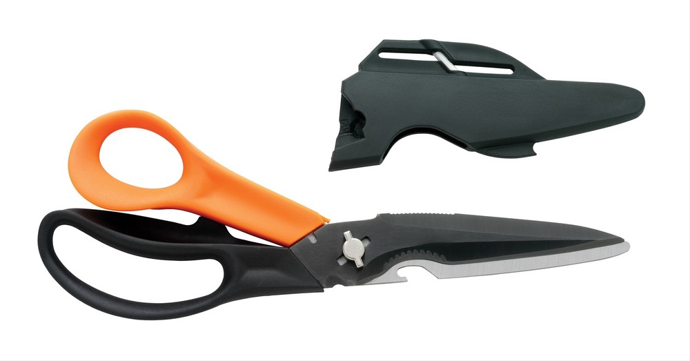 Multipurpose Straight Blade Garden Shears, Black and Orange