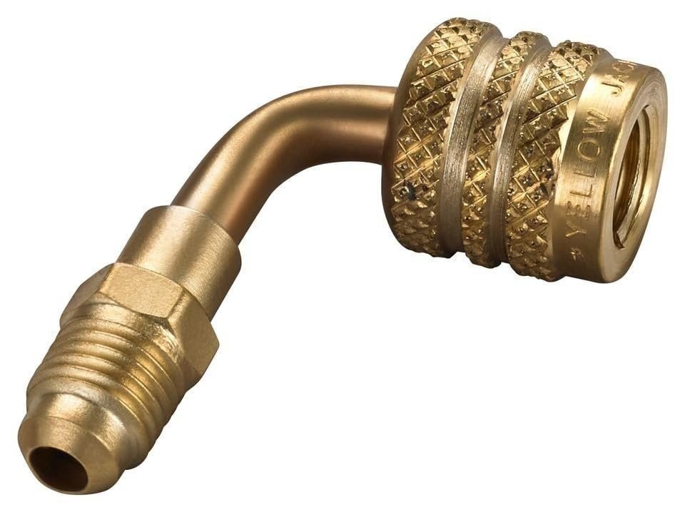 Yellow Jacket 19204 1/4" Hose Adapter for Left-Handed A2L Refrigerant Tanks -...