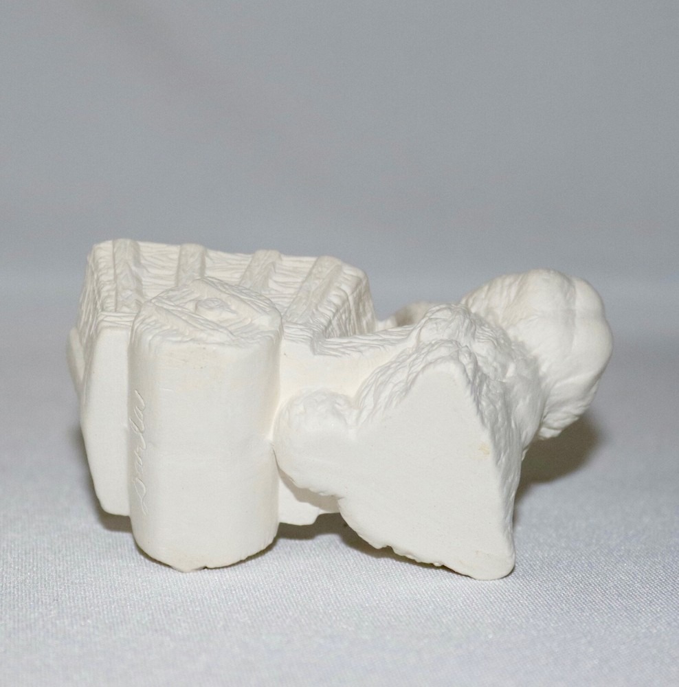 Ceramic Trinket Box With Lid ~ Easter Bunny Wagon ~ Ready To Paint