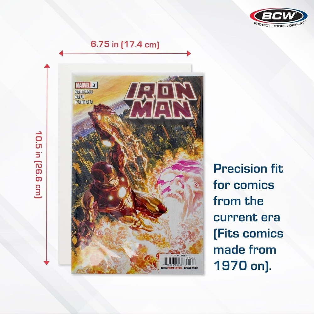 Buffered Calcium Carbonate Comic Book Backing - 200 Pcs