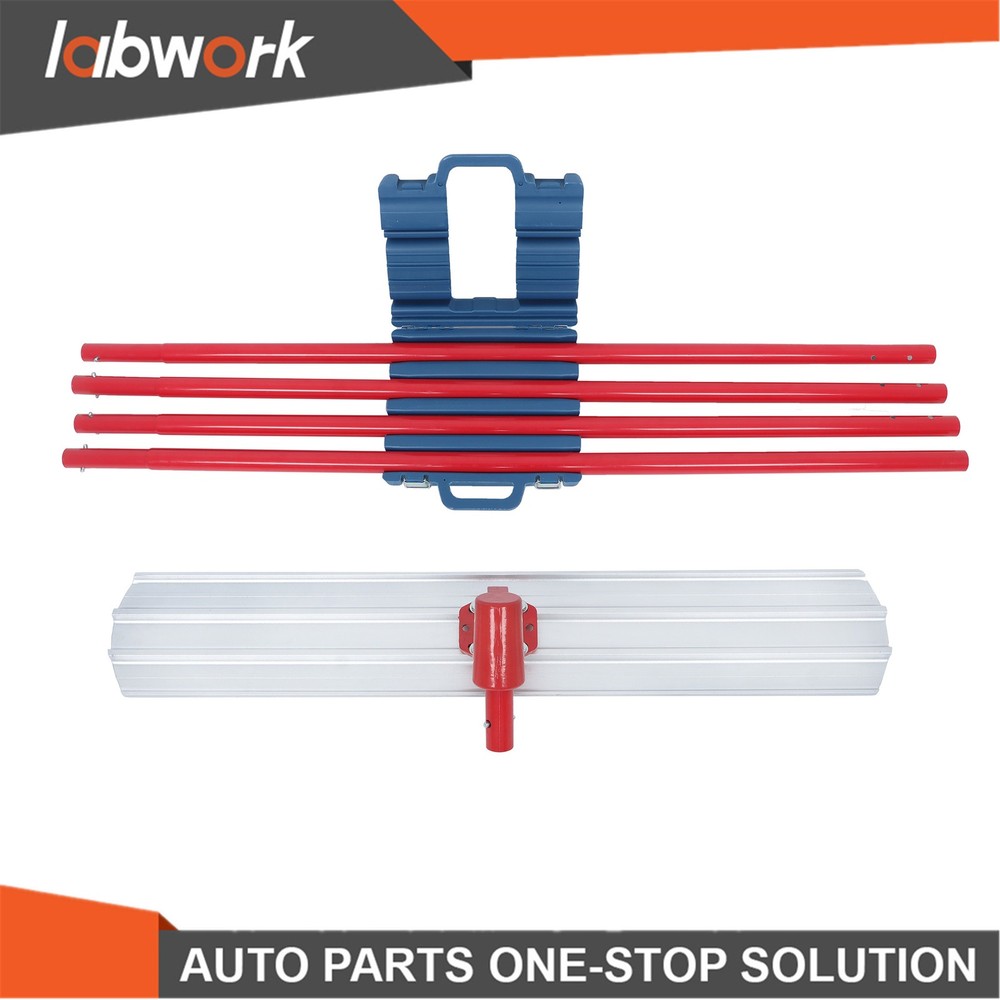 Labwork Large Red 48 × 8" Concrete Bull Float With 4 Rods For Storage Box