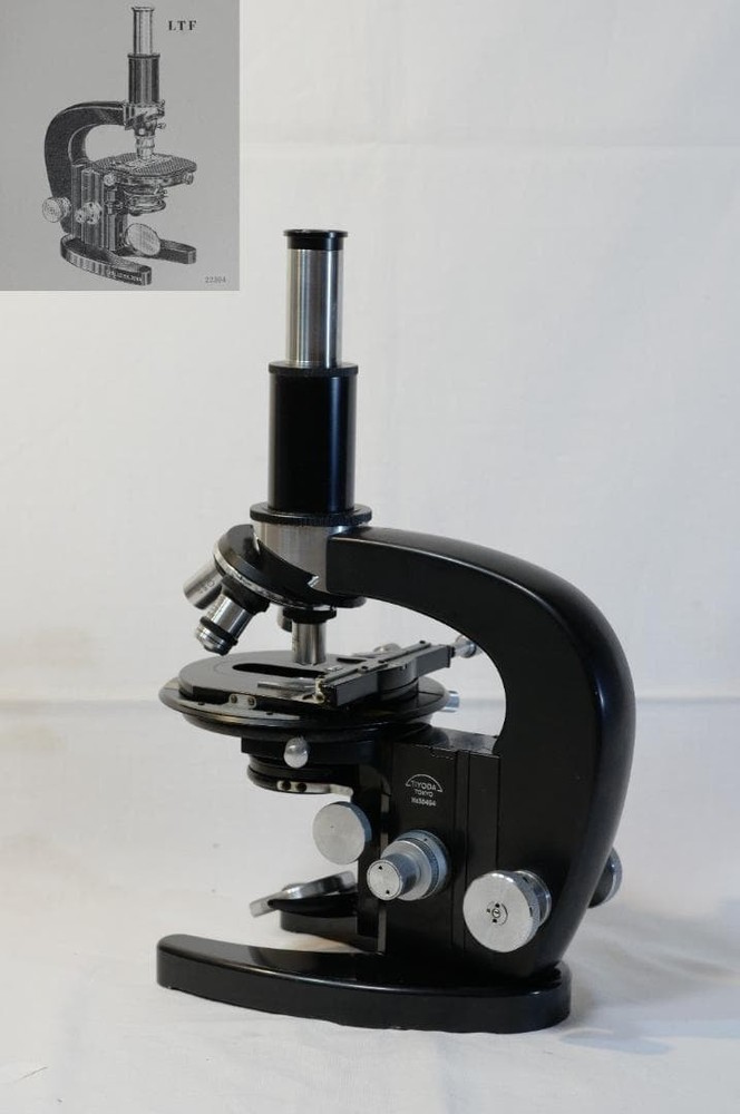 microscope antique collectible Chiyoda Microscope's "Model Lbi