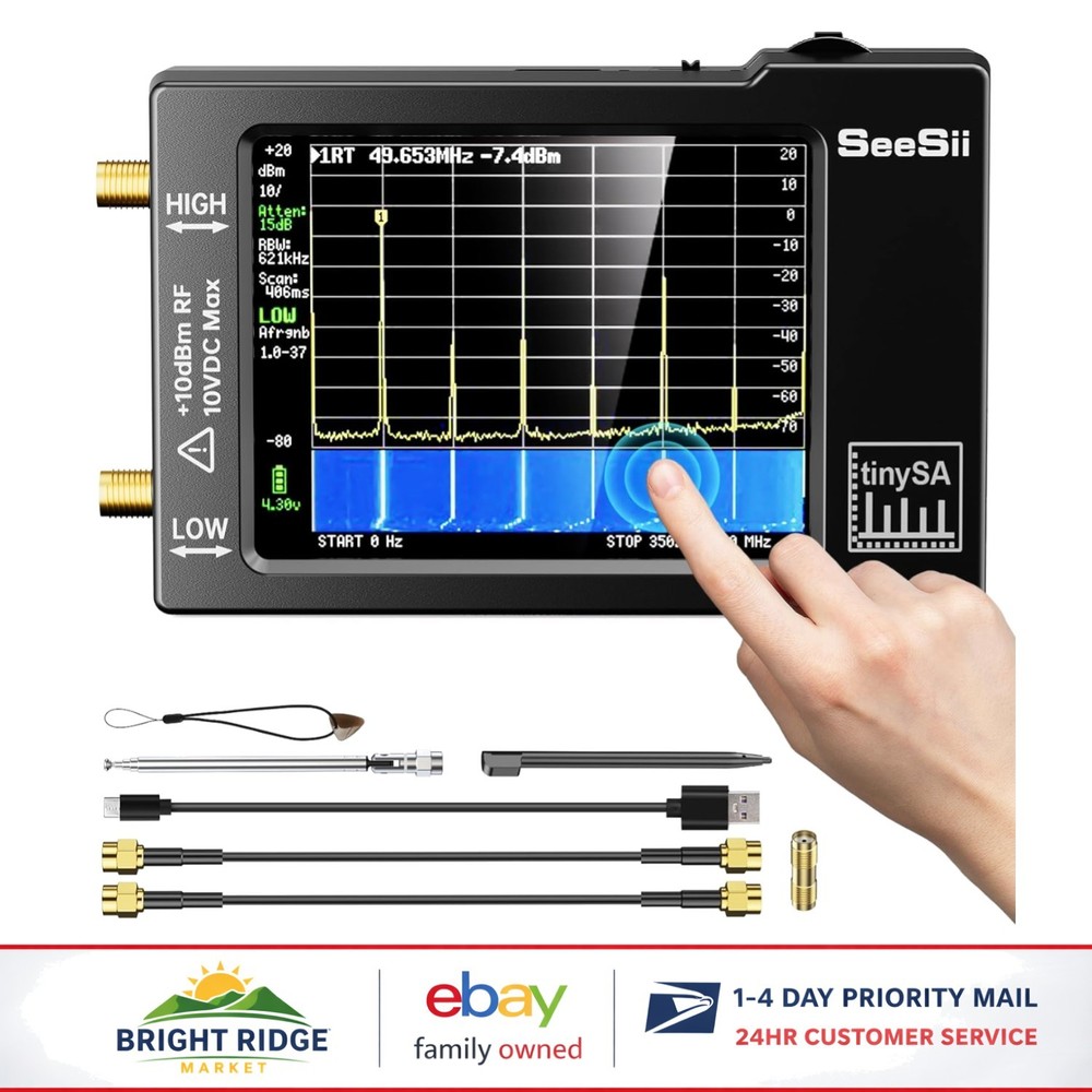 Tiny Spectrum Analyzer with Dual Inputs and Color Display for Frequency Scanning