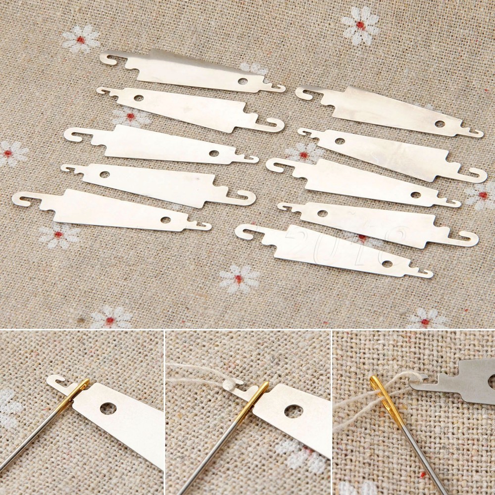 10pcs Needles-threading Threader Hook Needle DIY Sewing Cross Stitch Hand Craft