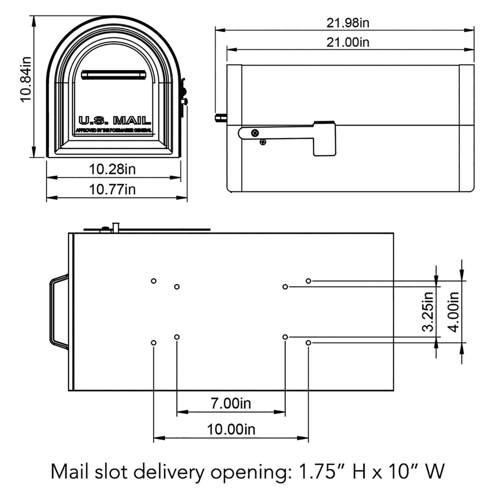 L Mailboxes Reliant Galvanized Steel Locking Post Mount Mailbox Compatibility Co