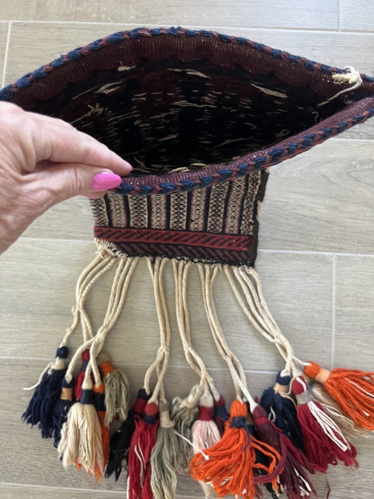 Vintage Handmade CAMEL WOOL Middle Eastern. SADDLE Bag