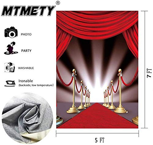 5x7Ft Red Carpet Curtain Backdrop, Background, Photo, Video, Studio, Polyester