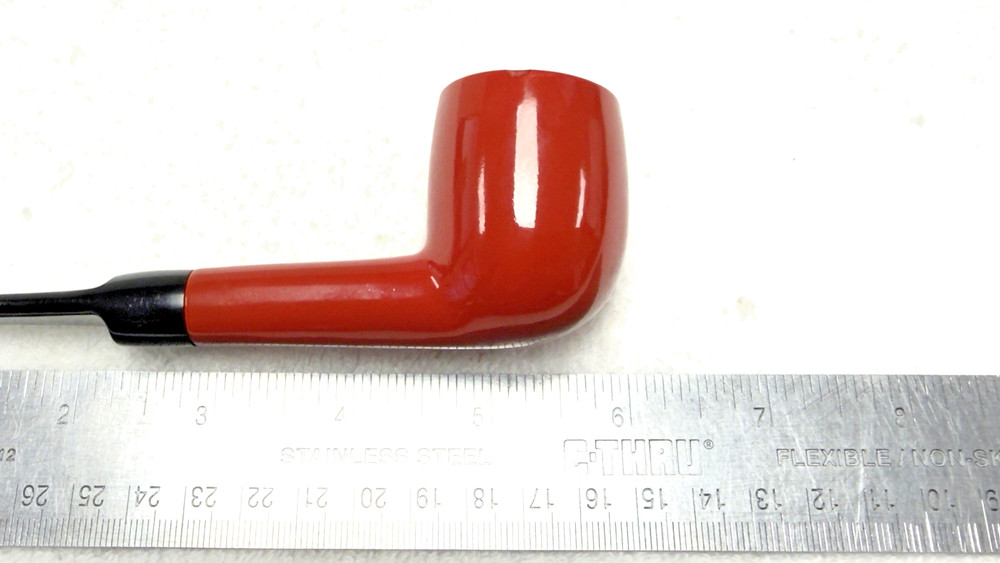 VENTURI by SUPER-TEMP Red Smooth Billiard w *Ebonite Saddle Stem (NOT Plastic)
