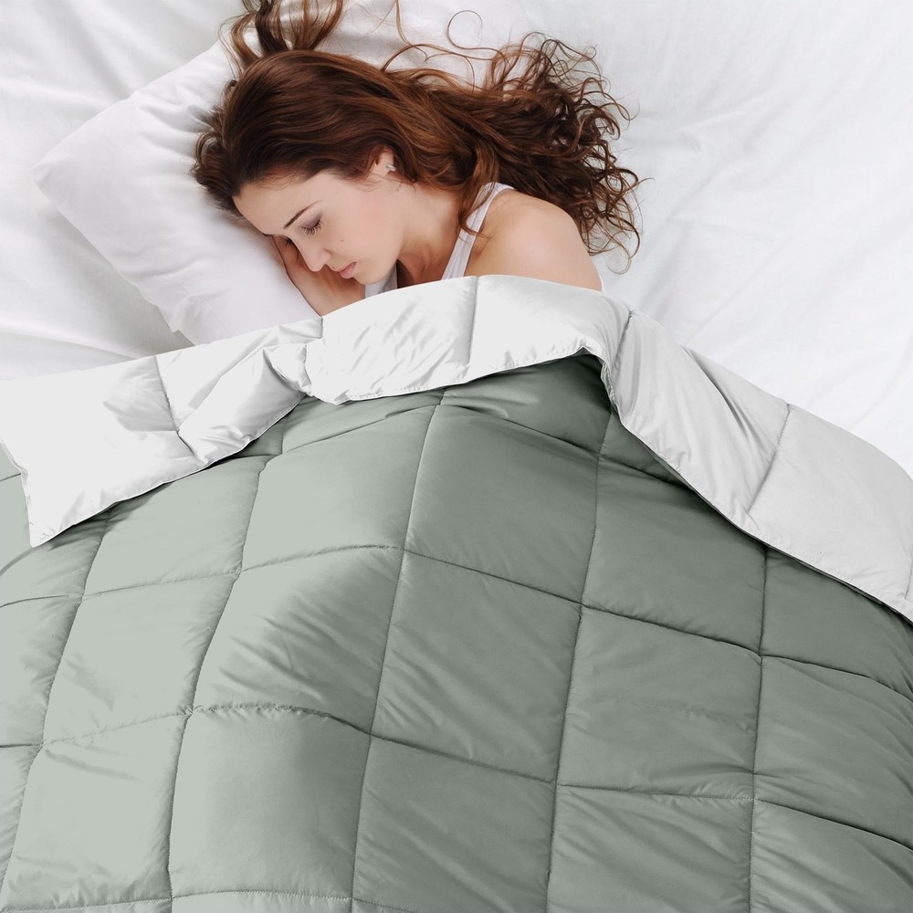 Modern Threads Reversible Down Alternative Comforter White/Gray Queen