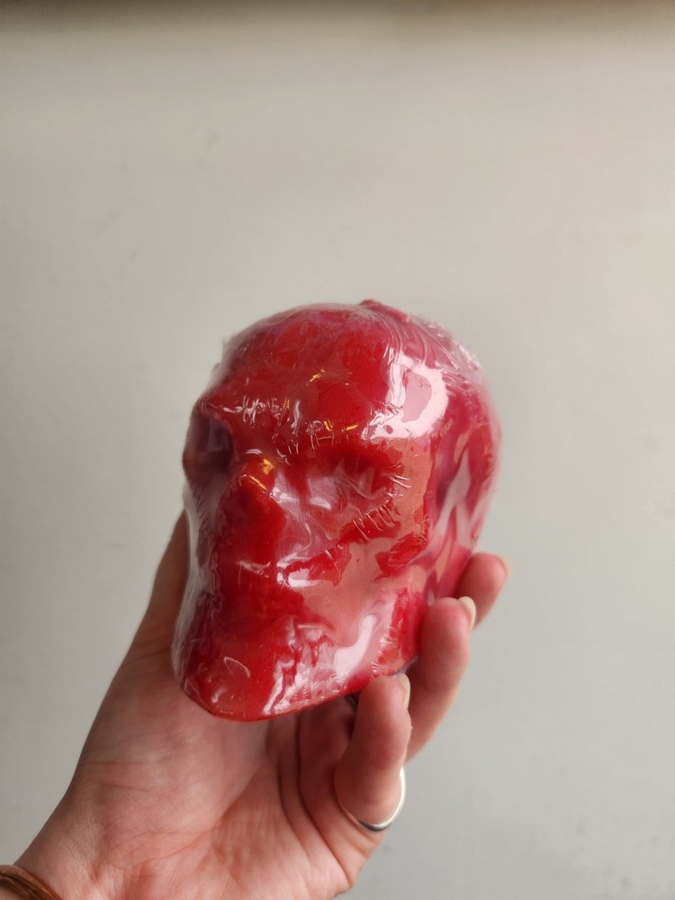 Red Skull Candle
