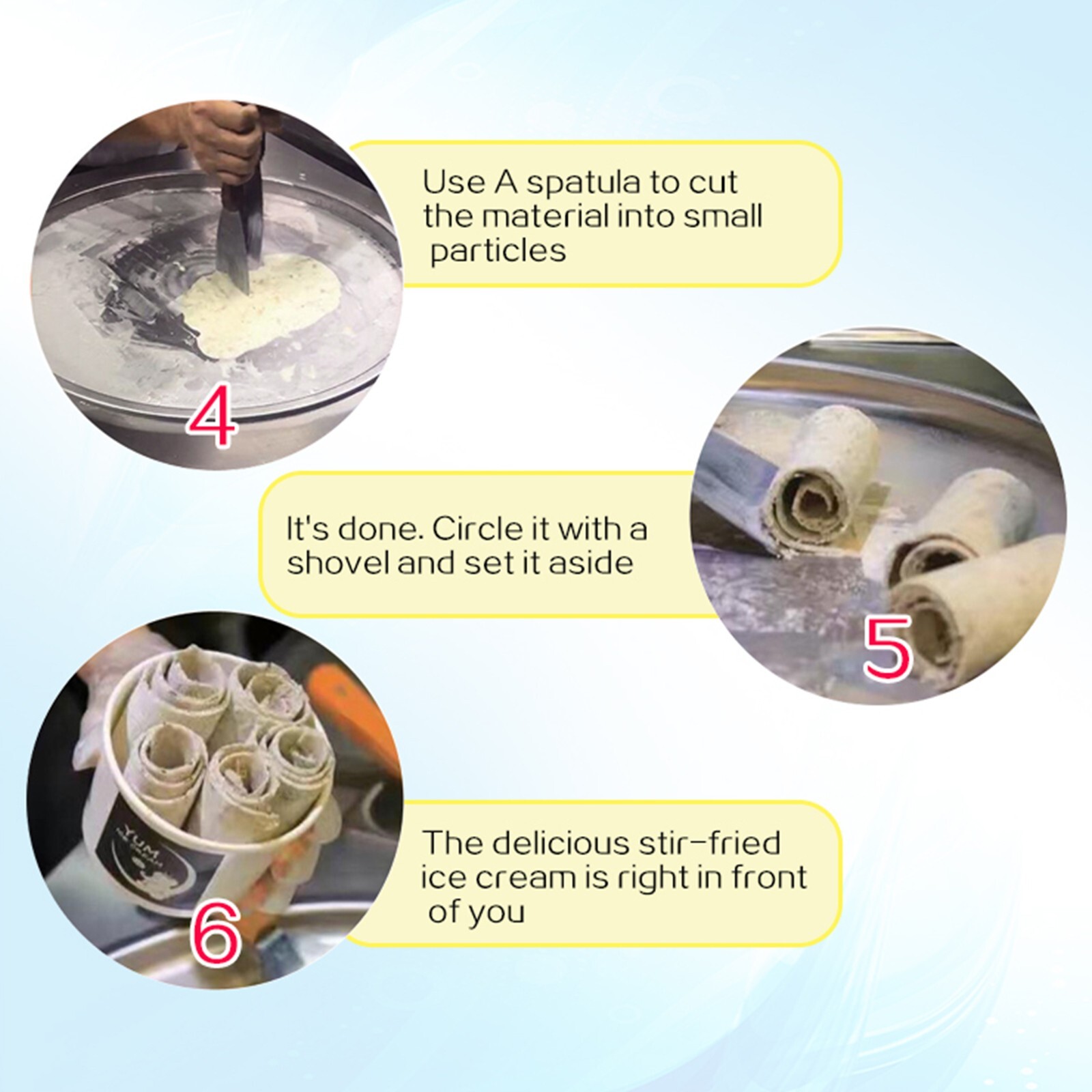 Commercial ETL 21''x21" square pan roll ice cream machine fried ice cream maker