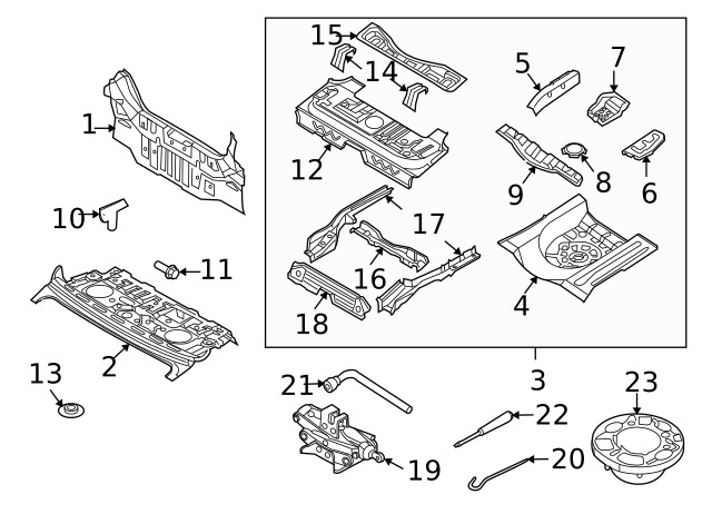 Genuine GM Passenger Side Rear Side Rail 96888613
