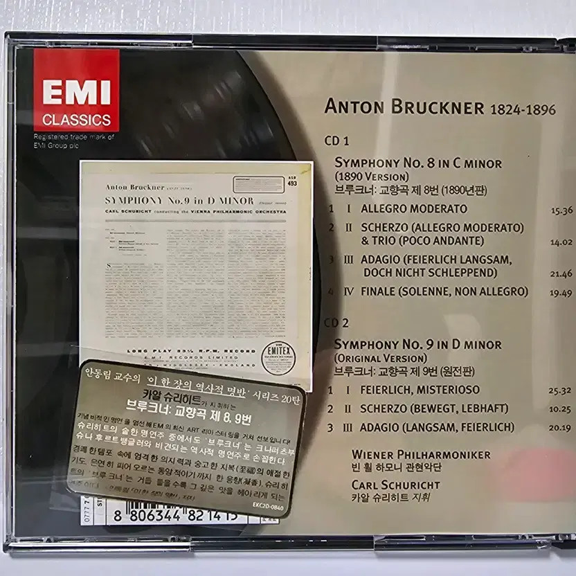 Bruckner Symphony No.8 & No.9 Schuricht 2CD Set