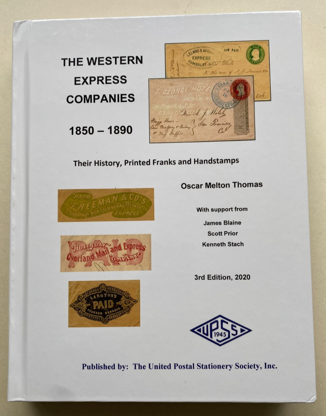 THE WESTERN EXPRESS COMPANIES 1850-1890 3rd edition 2020